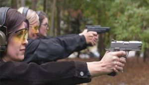 woman firearms class